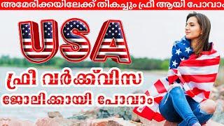 USA Free workvisa|wayfarerinsights|Malayalam|sponsorship visa|h1b visa|usa #jobs #viral #work #usa