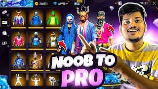 Free Fire Luckiest Level 2 Id Got All Rare Items Permanent In 1 Spins Noob To Pro -Garena Free Fire