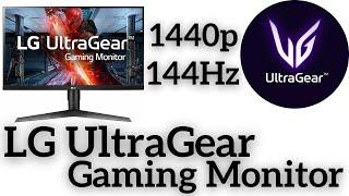 LG ultragear gaming monitor 1440p and 144hz refresh rate