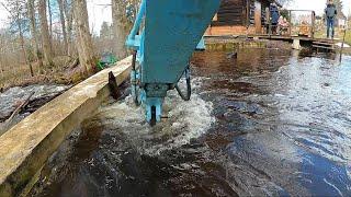 Removing debris from a blocked bridge