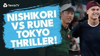 Kei Nishikori vs Holger Rune Dramatic Match! | Tokyo 2024 Quarter-Final