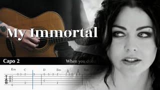 My Immortal - Evanescence | Fingerstyle Guitar TAB + Chords Tutorial