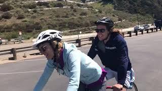 David and Kristi Brave the Wind on a Tandem!