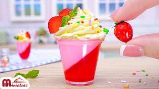 Best Of Miniature Strawberry Pudding Decorating Ideas | ASMR Cooking Mini Food