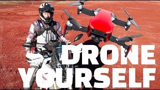 How to drone yourself on a motorcycle. DJI Mavic Air + Tenere 700