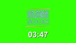 Live Stream Starting Soon 5 Minute Timer On Green Screen - No Copyright,  Stock Video Animations