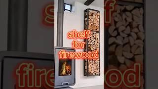 a shelf for firewood  #FirewoodStorage #WoodRack #LogStorage #WoodenShelving