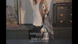 Sabina Savage 135x135cm Silk Twill Scarf: How to tie the Cape