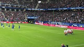 HSV-Hoffenheim Tor mit Hymne und Stadionansage