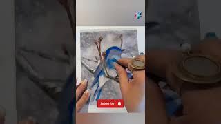 #shorts | Art | Art Bird | Art pastel |Art Sara shahbazi | Drawing | nice Drew | نقاشی با پاستل