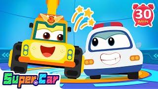 The Best Duo | Excavator & Police Car | Kids Cartoons & Kids Songs