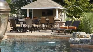 Custom Poolside Bar Project and More | Easton, PA | Homestead Structures Siesta Pool Houses