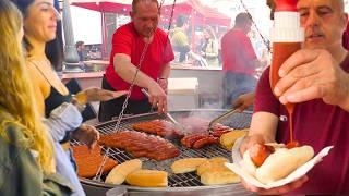 Italy Street Food Festival. Polish Sausages, Ribs, Angus, Roosters & more Food