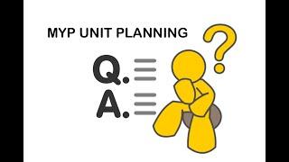 MYP Unit Planning Q&A Zoom Recording