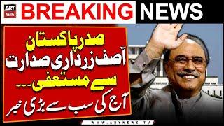 President Asif Ali Zardari Resigns | Big News