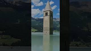 Reschensee’s Bell Tower Almost Didn't Exist #belltower #abandoned  #facts #fyp