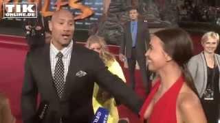 Dwayne Johnson kissing Cristiano Ronaldo's Girlfriend Irina Shayk!!!