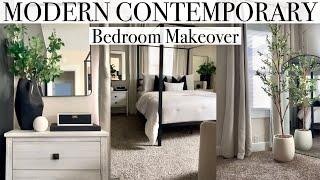 BEDROOM MAKEOVER 2025 MODERN CONTEMPORARY STYLE | DECORATE WITH ME | SMALL BEDROOM DECORATING IDEAS!