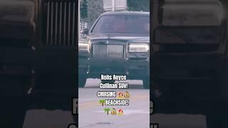 Black Rolls Royce Cullinan SUV! Cruising ️Beachside!️ #rollsroycecullinan #British #luxury