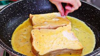 Famous Bread and Egg Toast Recipe in a Pan | Quick and Easy Recipe for Breakfast!!