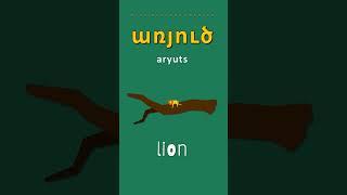 LION  Առյուծ [ aryuts ]  Wild Nature Vocab Series | English - Armenian