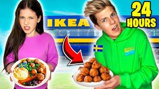 Eating Only IKEA FOOD For 24 HOURS! *We Lost Charli* 