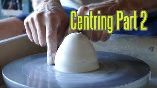 Clay Centering Part 2: Wheel throwing pottery for beginners. Coning the Clay.