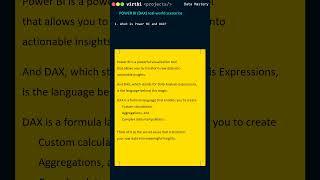 What is Power BI and DAX | Power BI DAX Tutorial: Learn DAX with Real-World Examples #powerbishorts