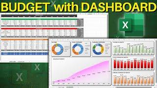 How to Make a Monthly Budget Spreadsheet with Dasboard in Excel | Step by Step