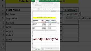 Mastering Time Calculations in Excel: Step-by-Step Tutorial #excel #exceltips