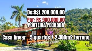 Encantadora casa à venda em Teresópolis, porteira fechada, 100% plana. Um verdadeiro sonho - BRICK