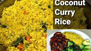 Coconut Curry Rice! How to make the most delicious Coconut Curry Rice // Yellow Rice