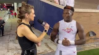 Taylor Arenz talks with North Shore’s Rashaad Johnson after victory against Westlake.