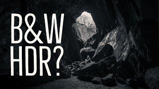 Black & White HDR Photography | Landscape Photography in a Cave!