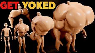 GET YOKED - An EXTREME Bodybuilding Game Where You Create Massive Meaty Behemoths! (Prototype Build)