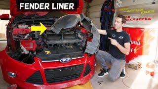 FORD FOCUS MK3 FRONT FENDER LINER SPLASH SHIELD REMOVAL REPLACEMENT