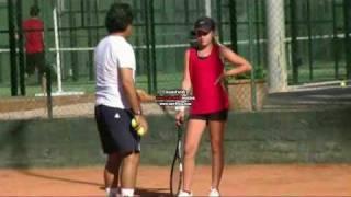 Alexandra Lee at the Guillermo Vilas Tennis Academy.