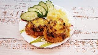 Мясные ватрушки/ Мясные гнёзда с грибами, овощами и сыром.