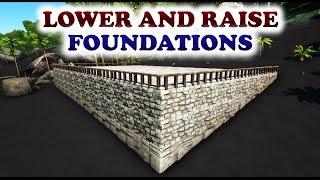 ARK | HOW TO BUILD ON UNEVEN GROUND | Lowering & Raising Foundations