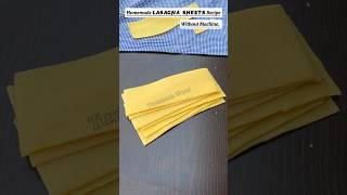 Homemade Lasagna Sheets without Machine Recipe #shorts #lasagnasheets #pastadough #lasagna #pasta