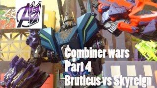 Transformers Stop Motion [Combiner Wars] pt4 Bruticus vs Skyreign