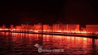 120 Jahre Fortuna Düsseldorf - Pyroshow auf der Rheinpromenade