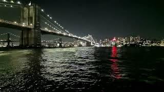 Brooklyn Bridge at Night - 4K Cinematic Stock Video Footage