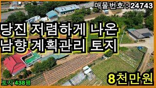 24743 당진 저렴하게 나온 남향 계획관리 토지 매매