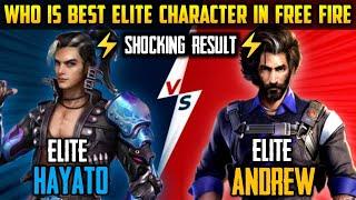 FREE FIRE - ELITE ANDREW VS ELITE HAYATO COMPARISON|| WHICH IS BEST ELITE CHARACTER IN FREE FIRE ??