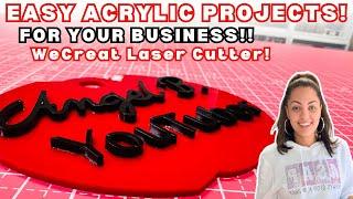 LASER CUT ACRYLIC - FOR BEGINNERS | How to use the WeCreat Laser to Cut Acrylic