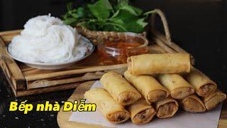 Chả giò gà - Chicken Spring Rolls -Cách làm đơn giản, chiên vàng giòn không đen dầu | Bếp Nhà Diễm |