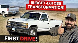 Budget 4X4 OBS Chevy Regular Cab Transformation! First Drive! Late Model Interior Upgrades and More!