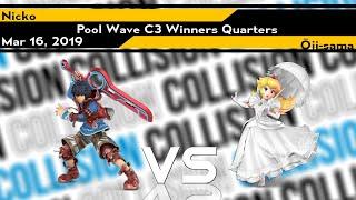 [Smash Ultimate] Collision 2019 (Pools) - Nicko (Shulk) vs Ōji-sama (Peach)