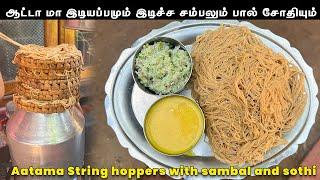 ஆட்டா மா இடியப்பமும் இடிச்ச சம்பலும் பால் சோதியும் | Atta Flour String Hoppers with Sambal and Sothi